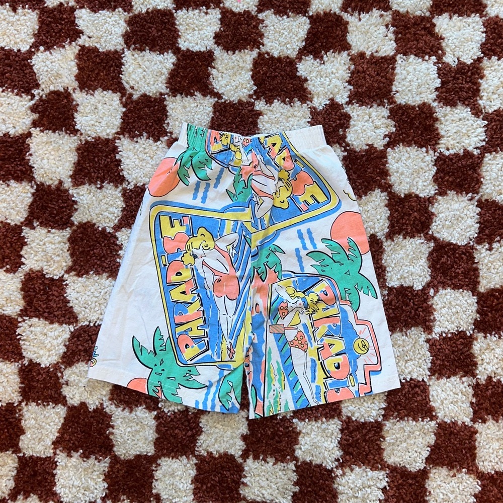 Vintage Colorful Graphic Surf Shorts